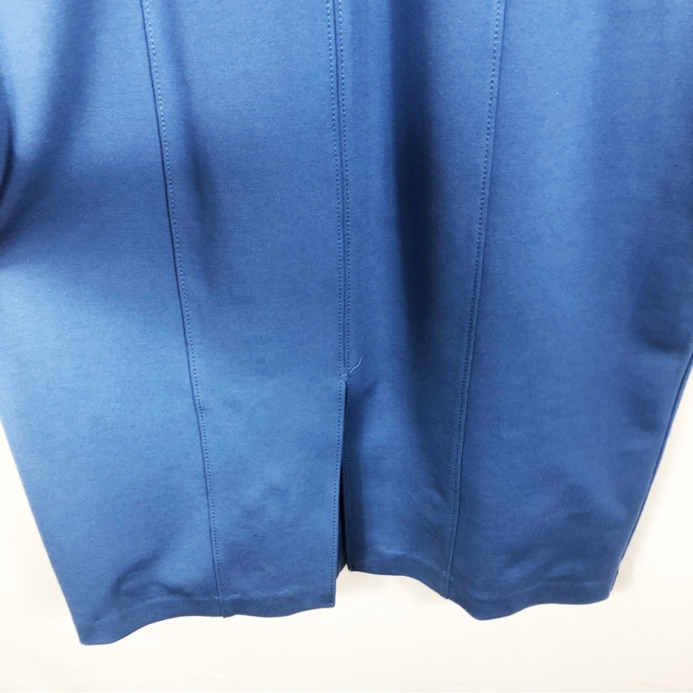 White House Black Market WHBM Seamed Sheath Pencil Dress | Blue | Size 8 - Picture 4 of 10